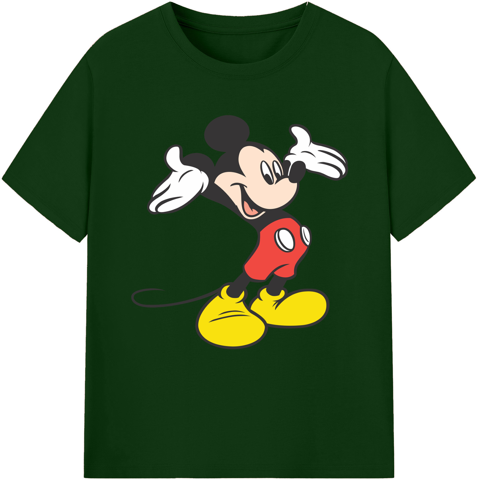（画像用） ミッキーマウス Mickey Mouse 綿100％半袖Tシャツ（フロントプリント）